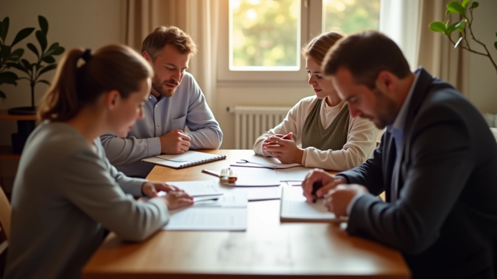 Família em discussão à volta da mesa de jantar